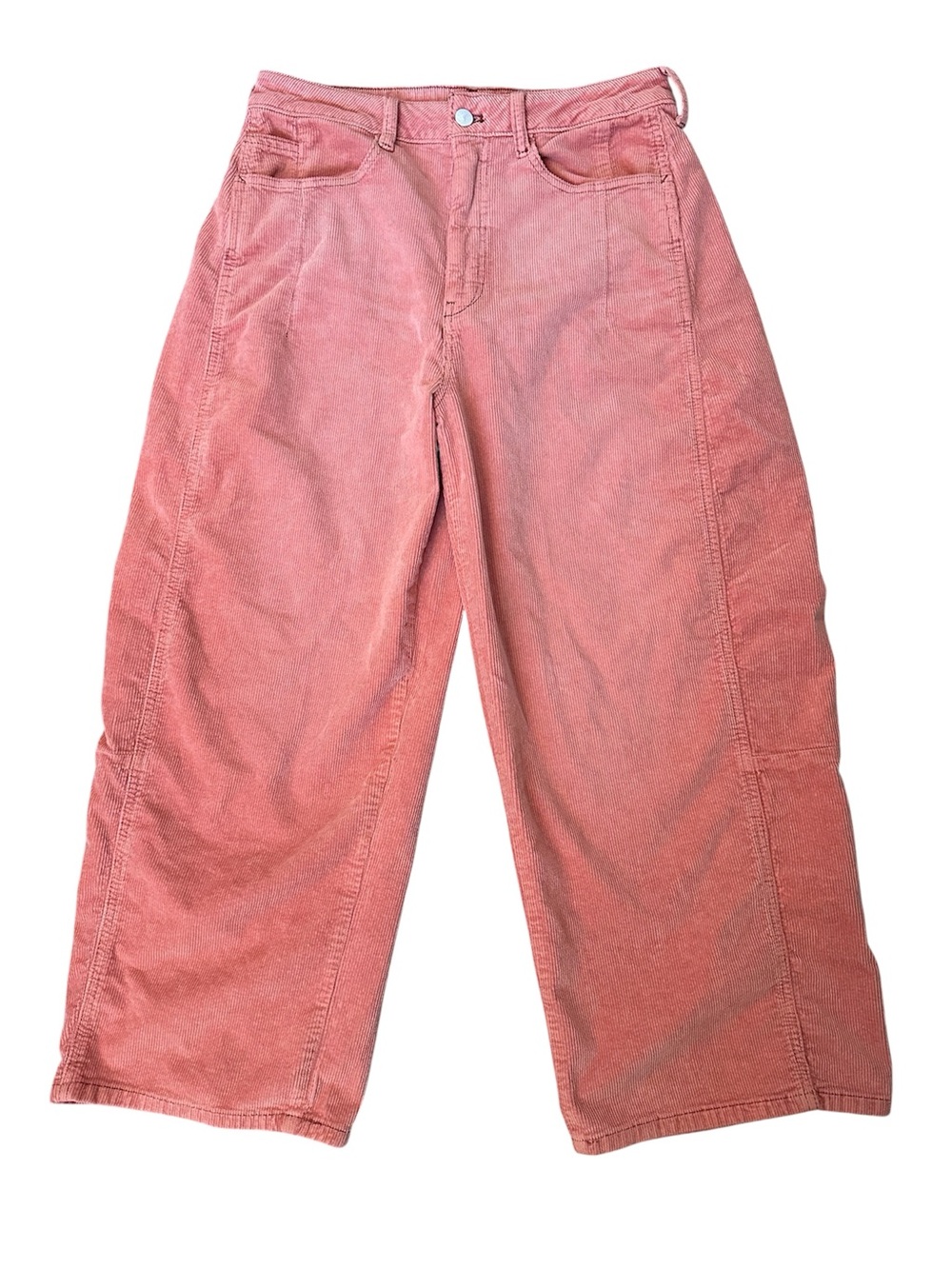 Anthropologie Pilcro Corduroy KENNA Wide Leg Cropped Barrel Pants Sz 29